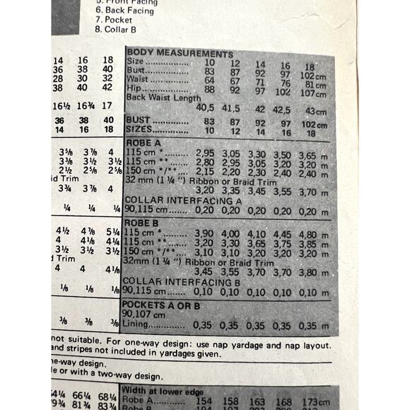 Butterick 5742 Pattern house coat robe 1970s size 14 - Picture 5 of 7